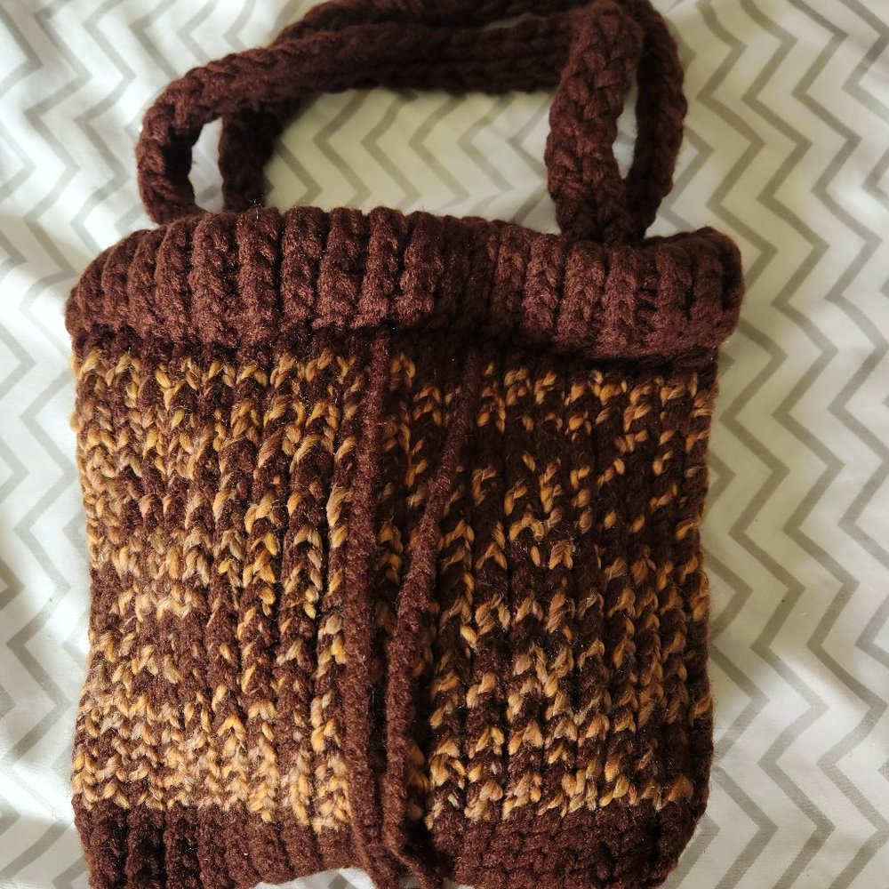 Handbag Brown Multi Hobo Style